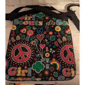 Girl Scout Quilted Crossbody Peace Love
